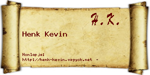 Henk Kevin névjegykártya