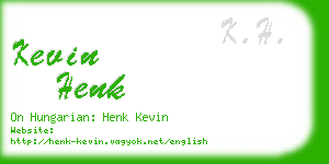 kevin henk business card